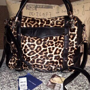 Rebecca Minkoff Cupid Calf Hair Snow Leopard Handbag
